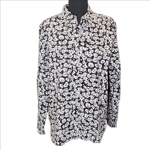 JONES NEW YORK SIGNATURE BUTTON-DOWN TOP